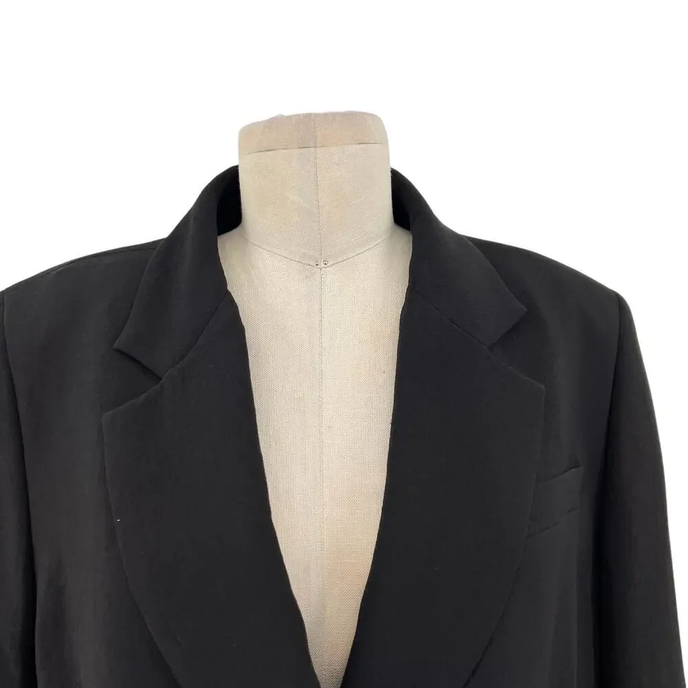 Madewell The Rosedale Blazer in‎ Crepe in Black Size 12